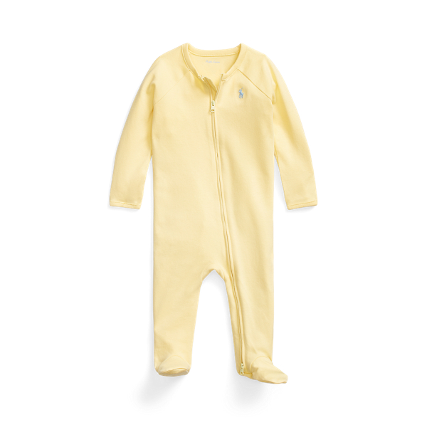 Cotton Interlock Footed Zip Coverall
