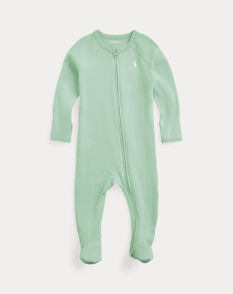 Cotton Interlock Footed Zip Coverall Baby Boy 1