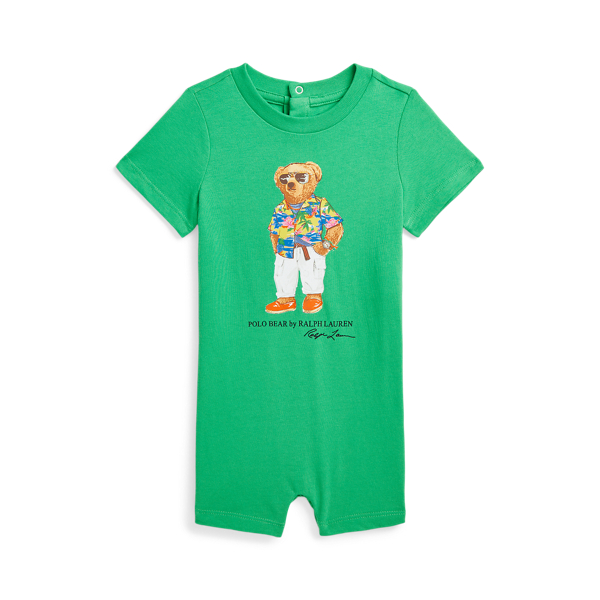 Baumwoll-Sommerstrampler mit Polo Bear Baby-Jungen 1