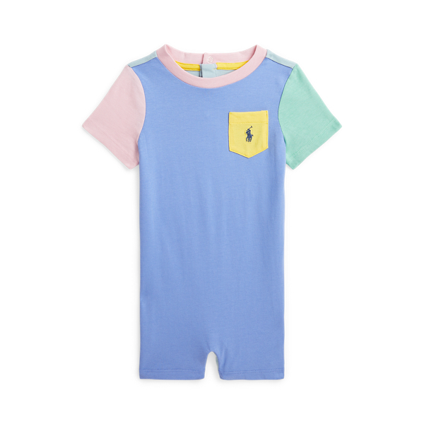 Color-Blocked Cotton Jersey Shortall