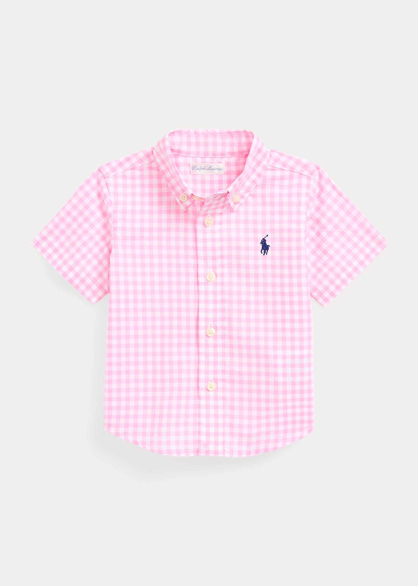 Gingham Cotton Short-Sleeve Shirt