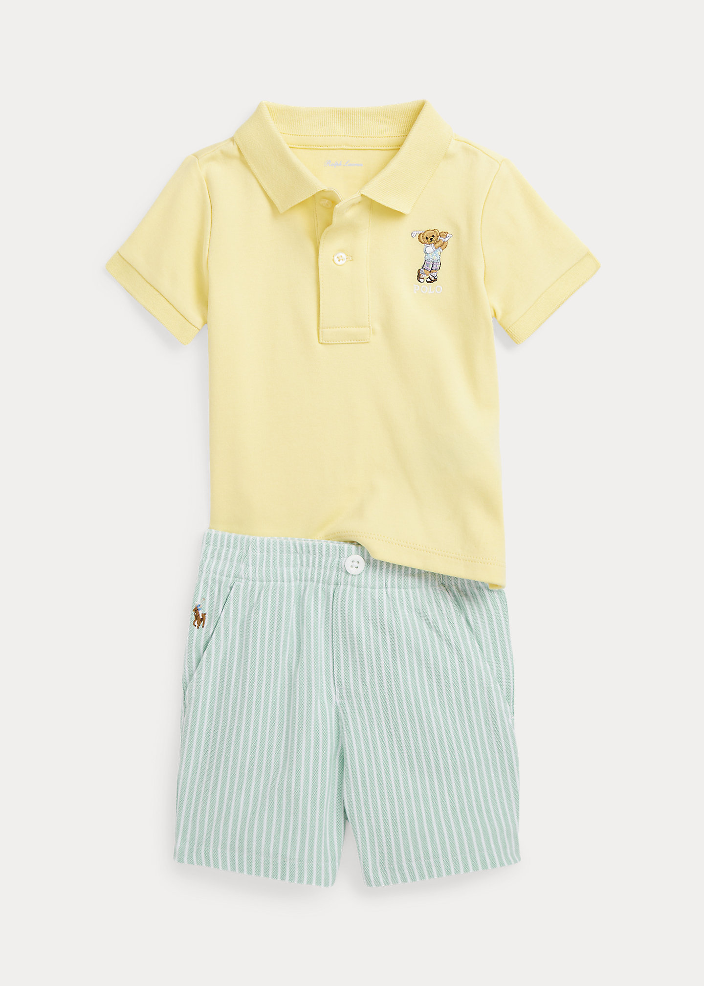 Polo Bear Cotton Polo Shirt & Short Set