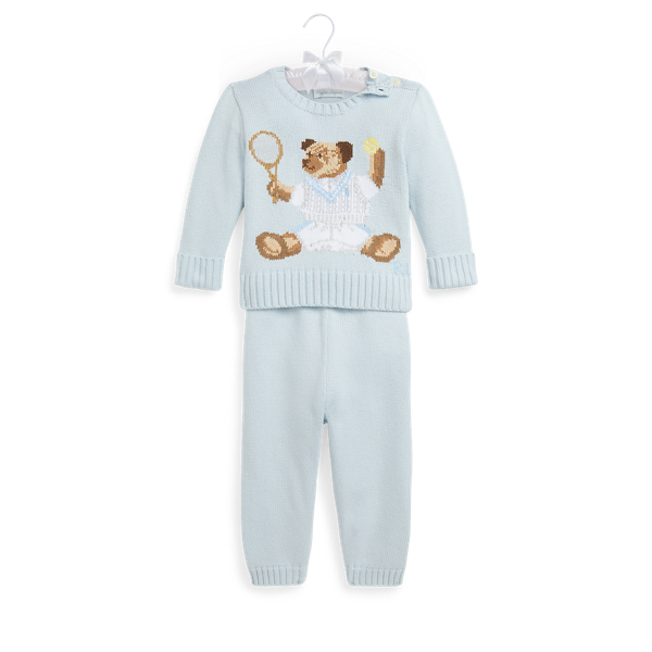 Set van katoenen Polo Bear trui en broek