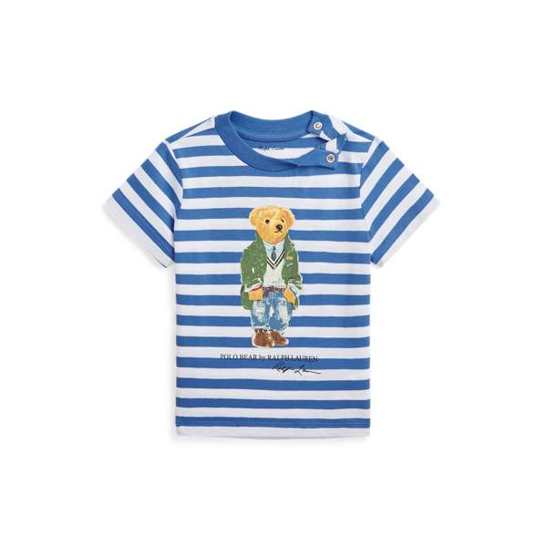 Polo Bear Striped Cotton Jersey Tee