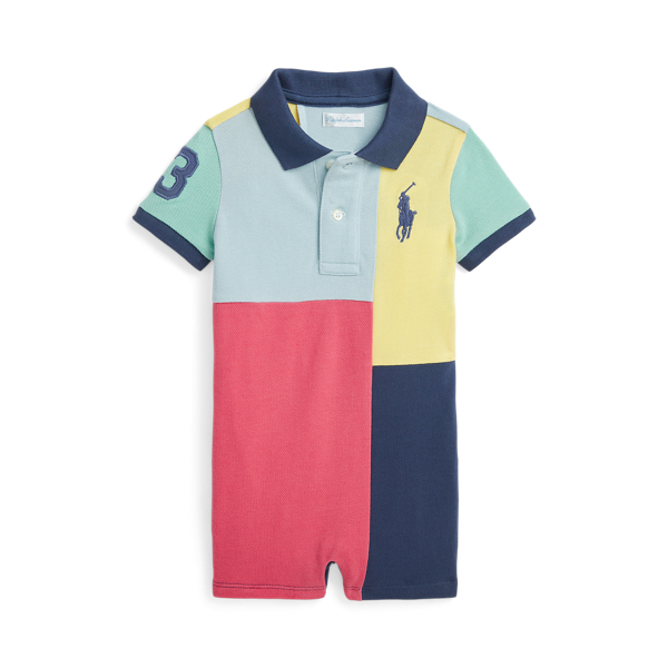 Big Pony Cotton Mesh Polo Shortall Baby Boy 1