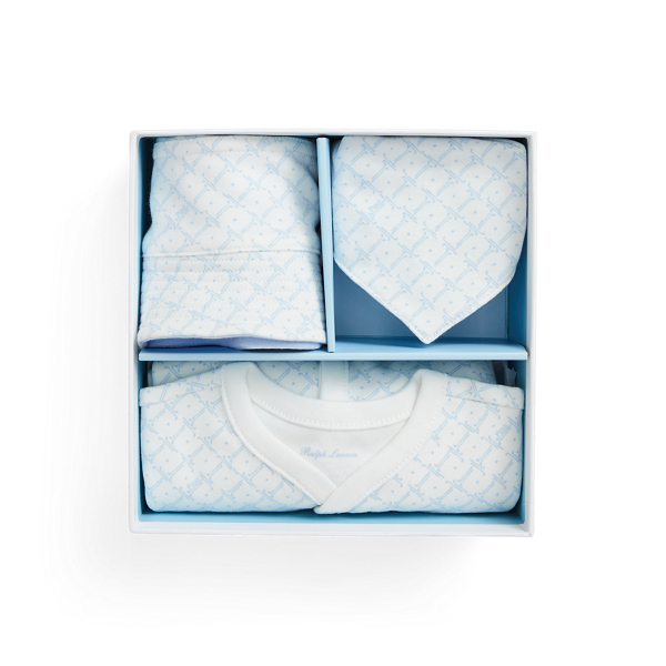 Golf-Print Cotton 3-Piece Gift Set