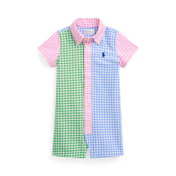 Babygrow Oxford em algodão guingão