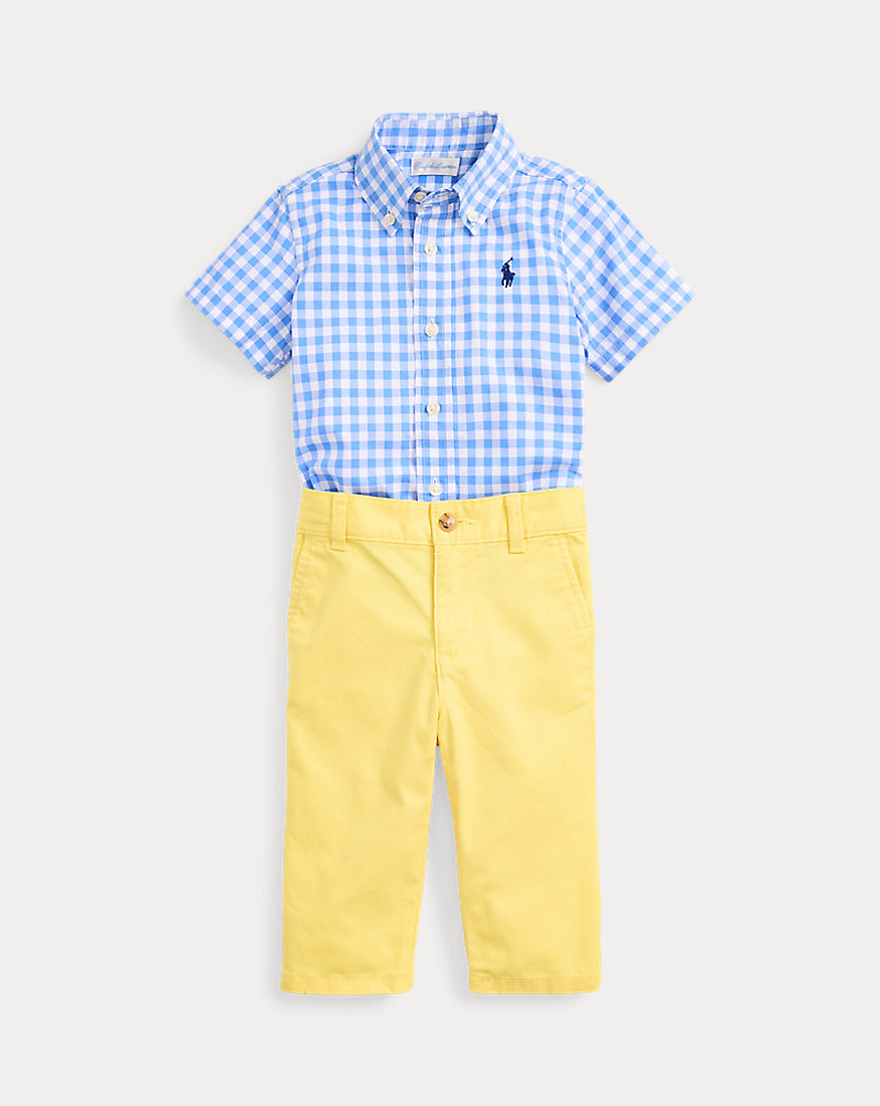 Camisa em algodão e calças Flex Abrasion Bebé (menino) 1