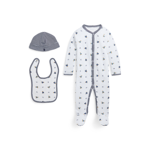 Polo Bear Cotton 3-Piece Gift Set