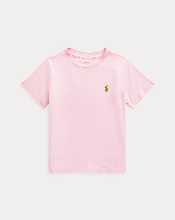 T-shirt de gola redonda em algodão