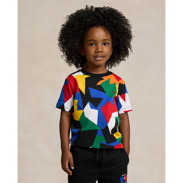 Abstract-Print Cotton Jersey Tee