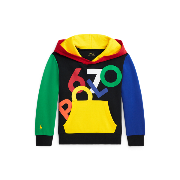 Color-Blocked Logo Double-Knit Hoodie