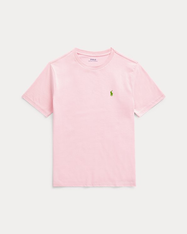 T-shirt de gola redonda em algodão