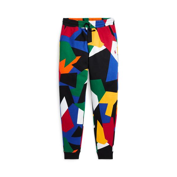 Abstract-Print Double-Knit Jogging Bottoms