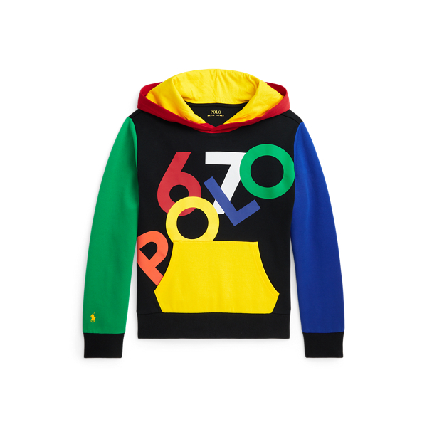 Colour-Blocked Logo Double-Knit Hoodie