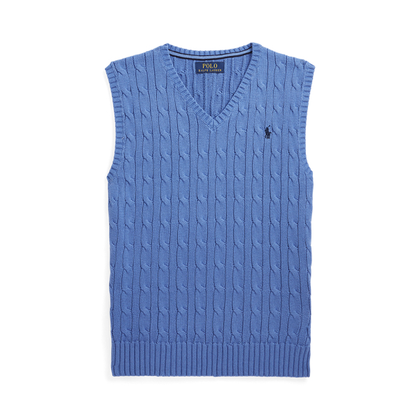 Cable-Knit Cotton Sweater Vest