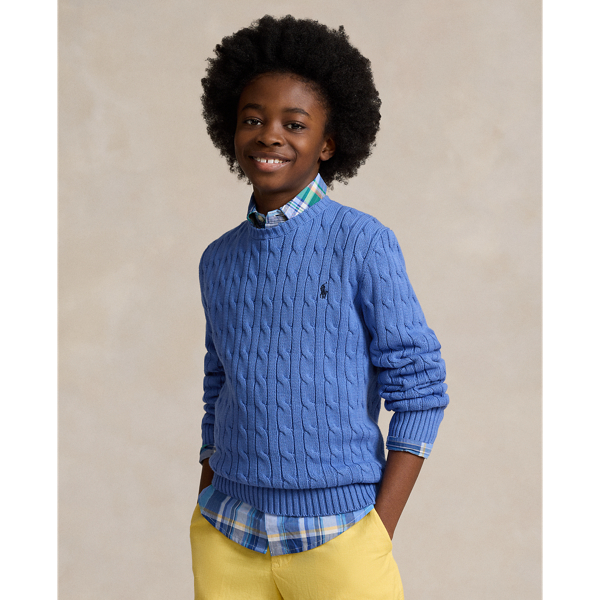 Cable-Knit Cotton Jumper BOYS 6–14 YEARS 1