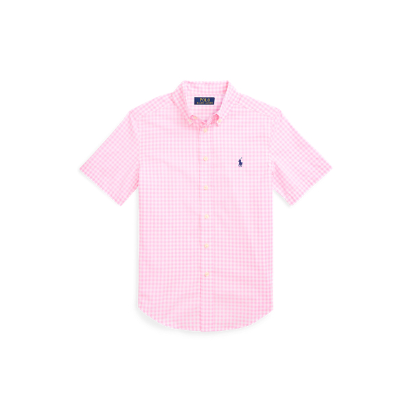 Gingham Poplin Short-Sleeve Shirt