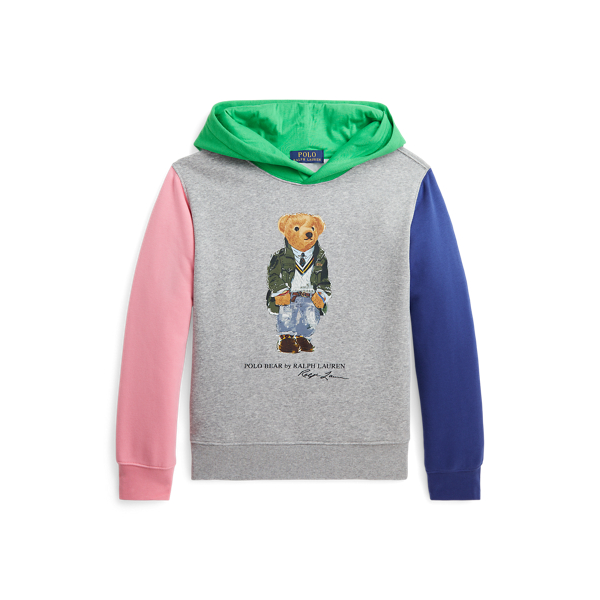 Polo Bear Color-Blocked Fleece Hoodie