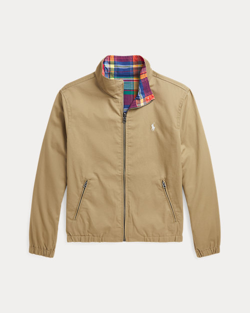 Reversible Cotton Twill-Madras Jacket
