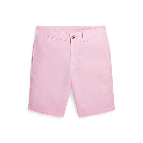 Straight-Fit Leinen-Baumwoll-Shorts