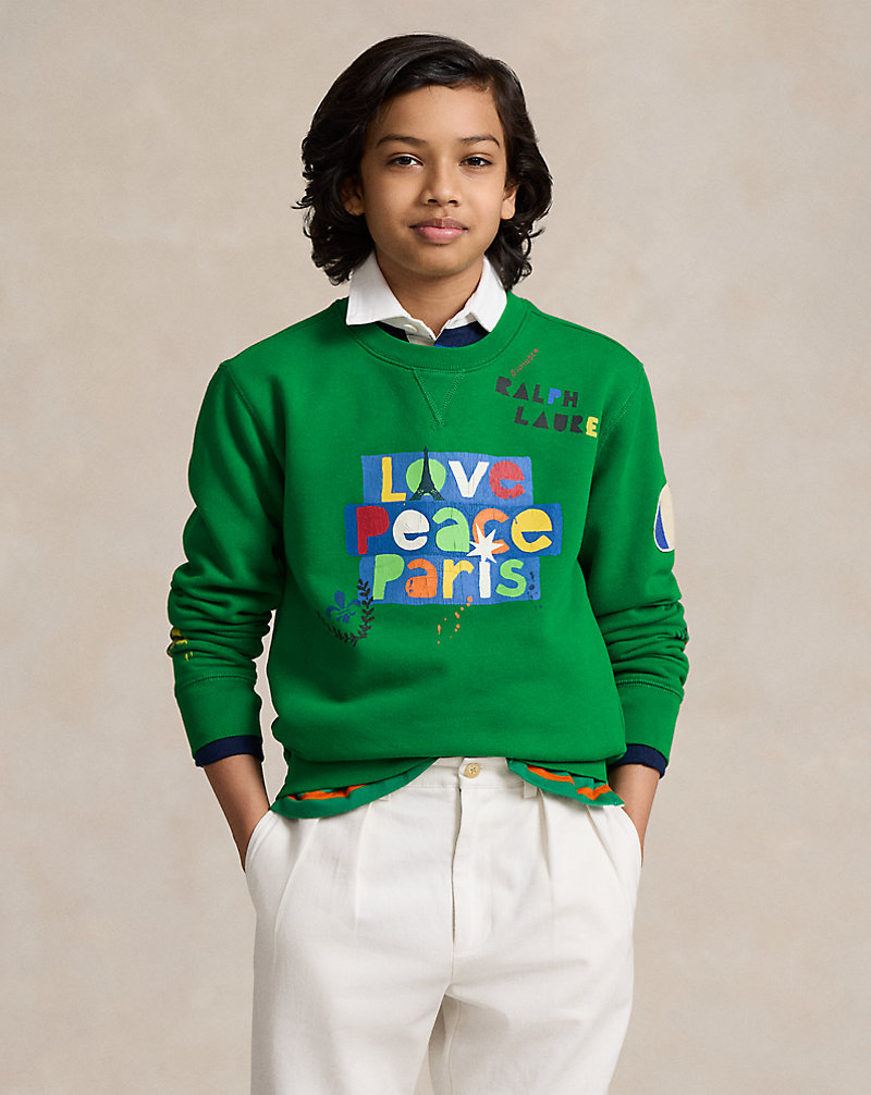 Love Peace Paris fleece sweatshirt JONGENS 6-14 JAAR 1