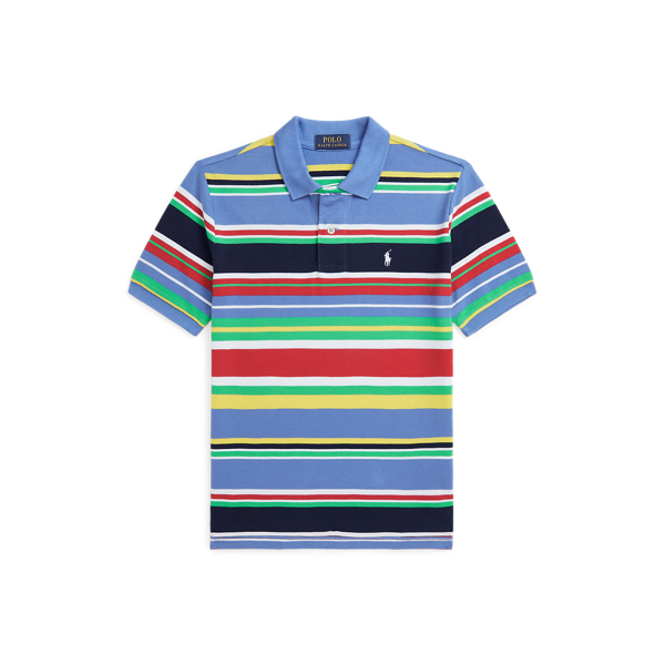 Striped Cotton Mesh Polo Shirt Boys 8-20 1