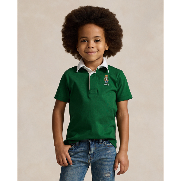 Bear Cotton Short-Sleeve Rugby Shirt BOYS 1.5–6 YEARS 1