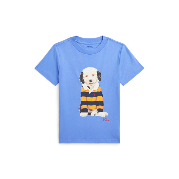 T-shirt de malha de algodão c/cão