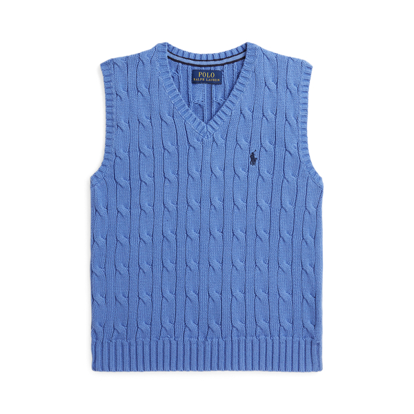 Cable-Knit Cotton Sweater Vest