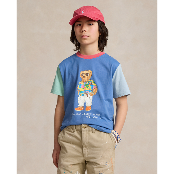 Polo Bear Color-Blocked Cotton Tee