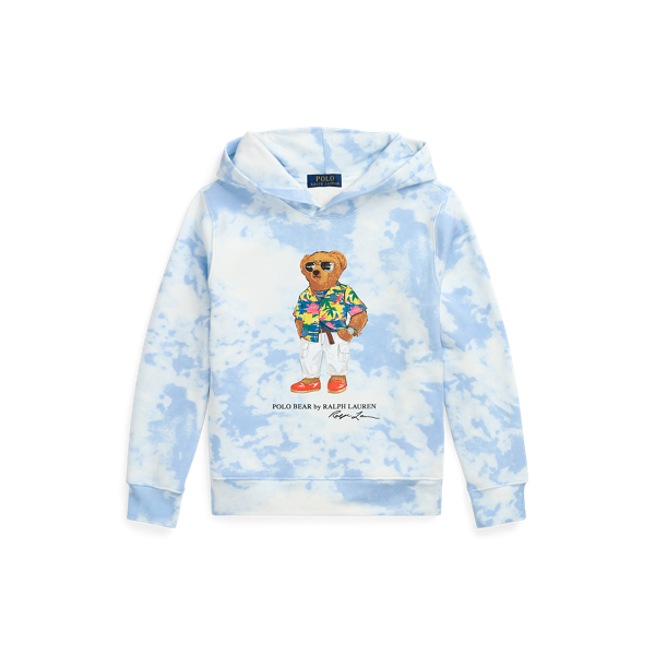 Sweat à capuche Polo Bear motif tie-dye