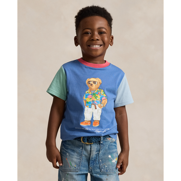 T-shirt met kleurblokken en Polo Bear