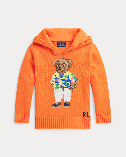 Polo Bear Cotton Hooded Sweater