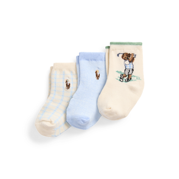 Polo Bear Crew Sock 3 Pack for Baby Ralph Lauren CH