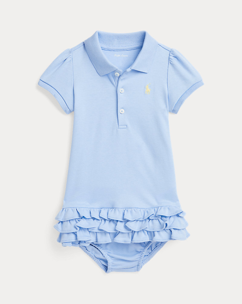 Soft Cotton Polo Dress &amp; Bloomer Baby Girl 1
