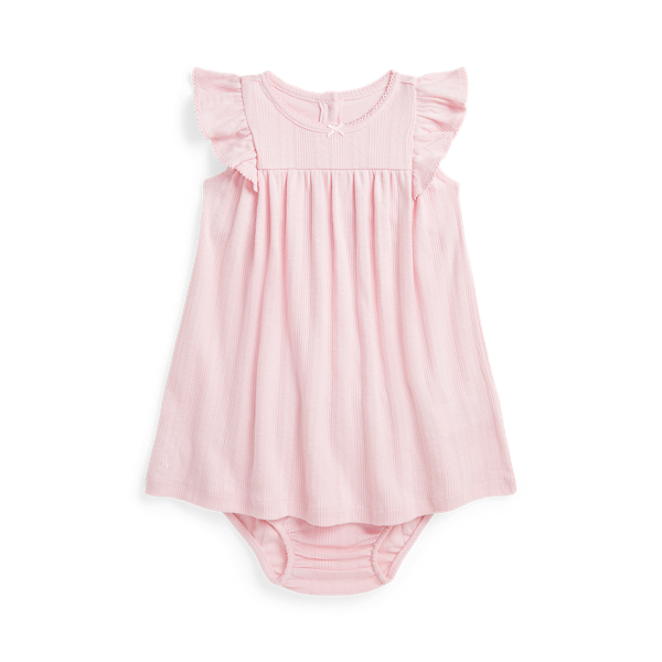 Pointelle-Knit Cotton Dress &amp; Bloomer