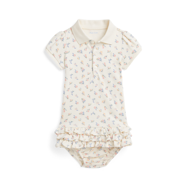 Robe Polo fleurie coton doux et bloomer