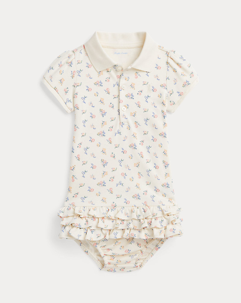 Floral Soft Cotton Polo Dress & Bloomer Baby Girl 1