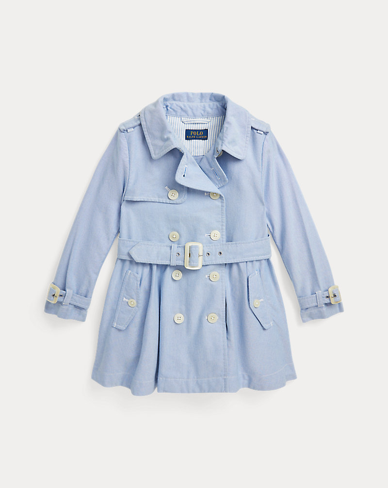 Cotton Oxford Trench Coat GIRLS 1.5–6.5 YEARS 1