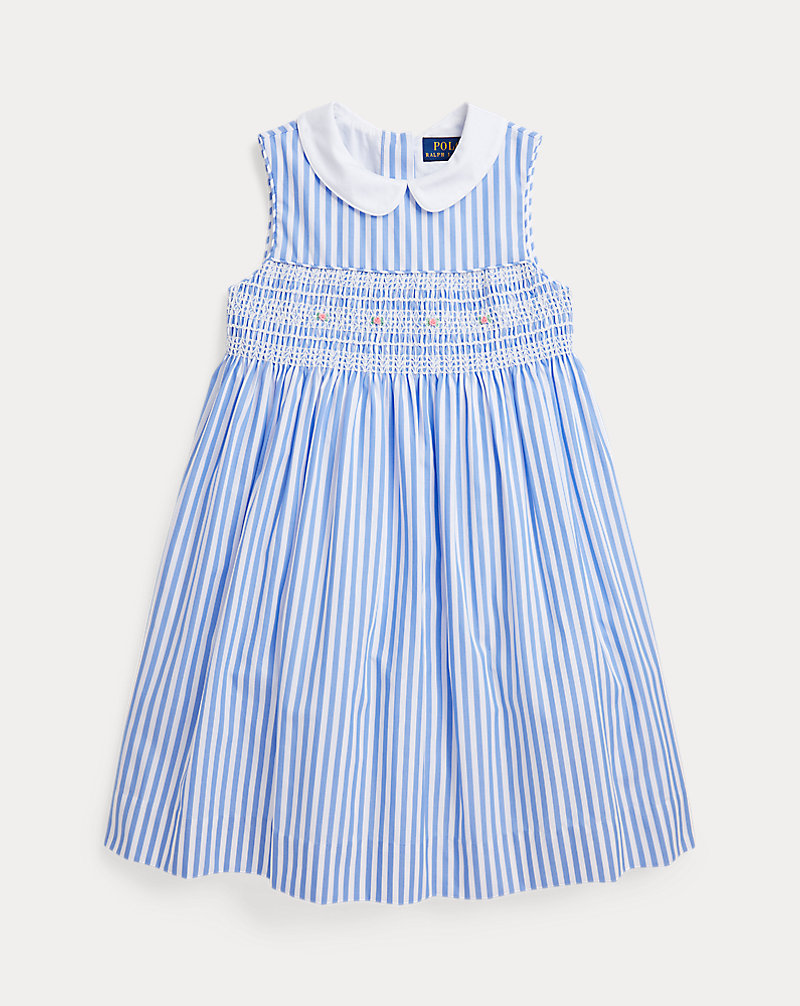Striped Smocked Cotton Poplin Dress GIRLS 1.5–6.5 YEARS 1