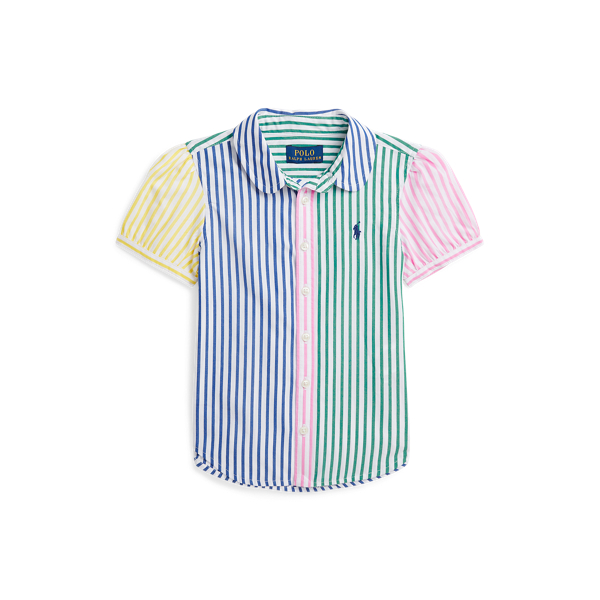 Striped Cotton Short-Sleeve Fun Shirt GIRLS 1.5–6.5 YEARS 1