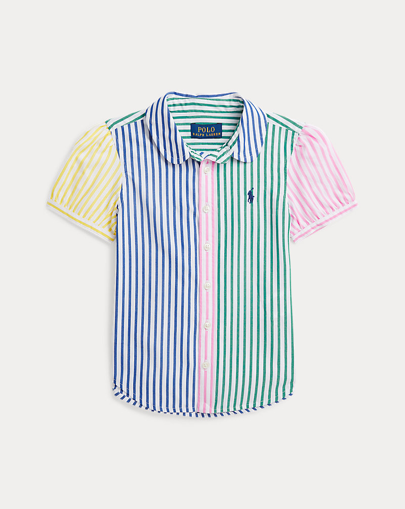 Striped Cotton Short-Sleeve Fun Shirt GIRLS 1.5–6.5 YEARS 1
