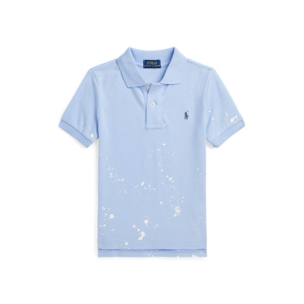 Paint-Splatter Cotton Mesh Polo Shirt Boys 2-7 1
