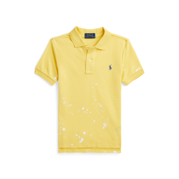 Paint-Splatter Cotton Mesh Polo Shirt Boys 2-7 1