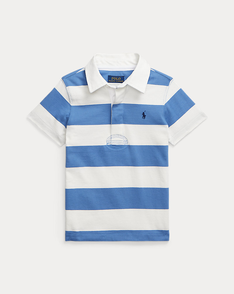 Striped Cotton Short-Sleeve Rugby Shirt BOYS 1.5–6 YEARS 1
