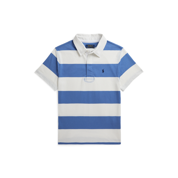 Striped Cotton Short-Sleeve Rugby Shirt BOYS 6–14 YEARS 1
