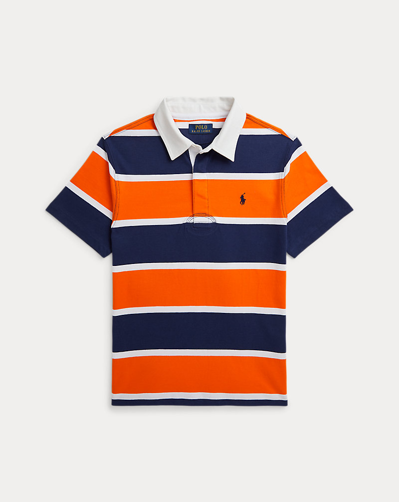 Striped Cotton Short-Sleeve Rugby Shirt Boys 8-18 1