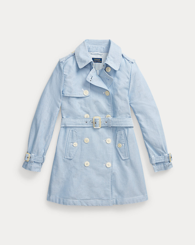 Cotton Oxford Trench Coat GIRLS 7–14 YEARS 1