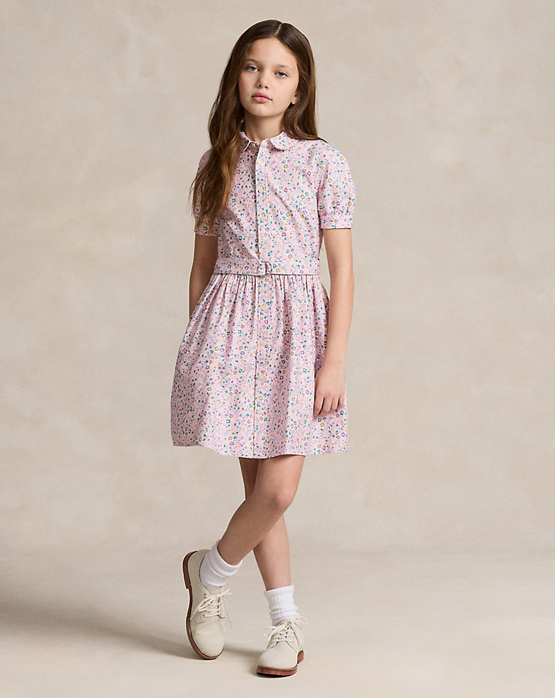 Belted Floral Cotton Oxford Dress GIRLS 7–14 YEARS 1
